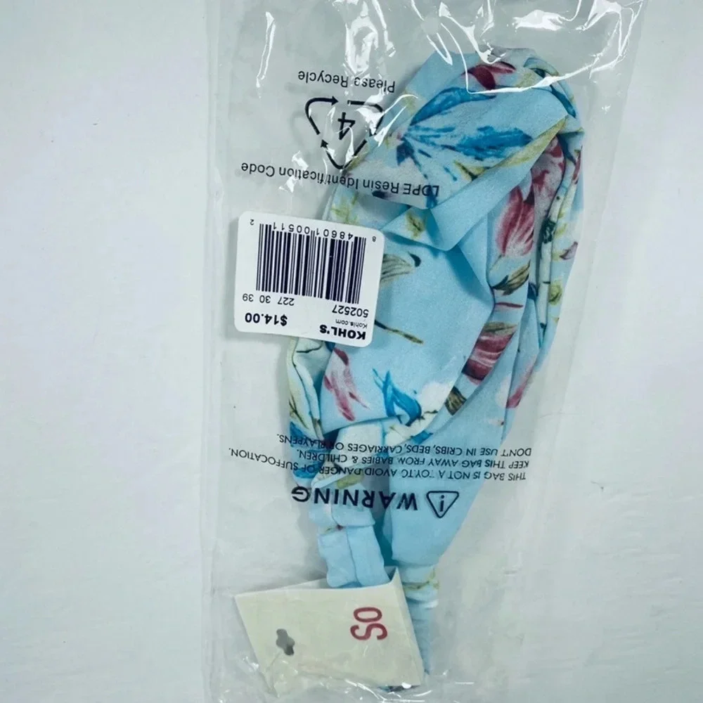 So Cloth Headbands Blue Floral Pattern